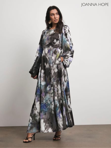 Joanna Hope Satin Maxi Multi Print Dress (AT9047) | € 148