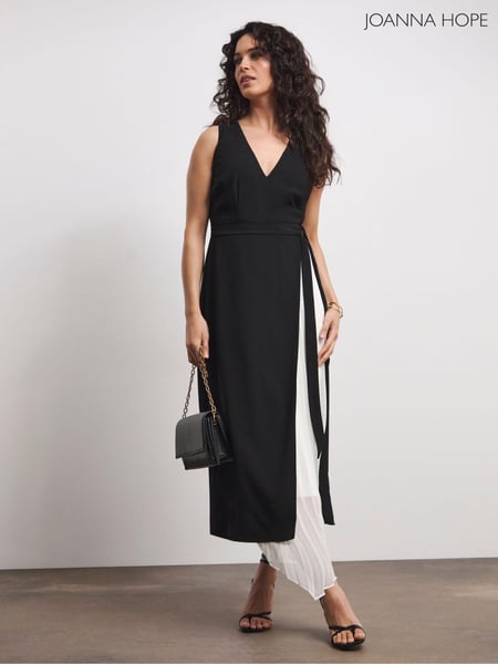 Joanna Hope Black Dress With Pleated Panel (AT9051) | € 74
