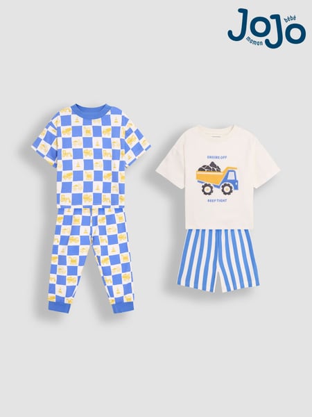 JoJo Maman Bébé Stone Print Jersey Pyjamas 2 Pack (AT9850) | € 47