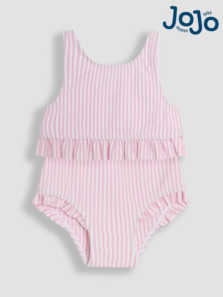 JoJo Maman Bébé Pink Stripe Swimsuit 2 Piece (AT9872) | € 30 - € 34