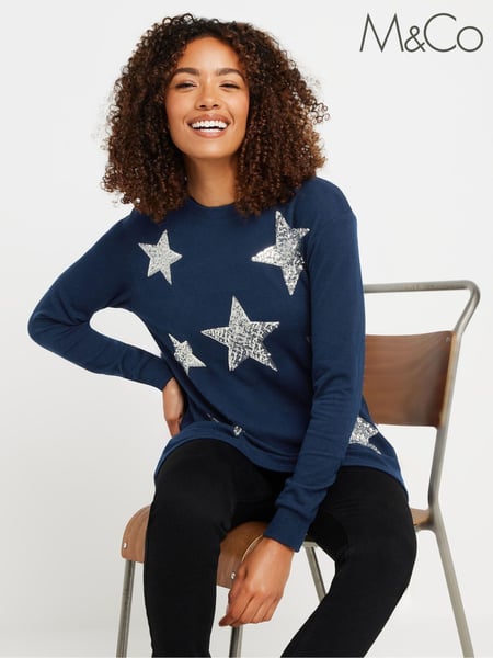 M&Co Blue Sequin Star Top (AU0397) | € 25