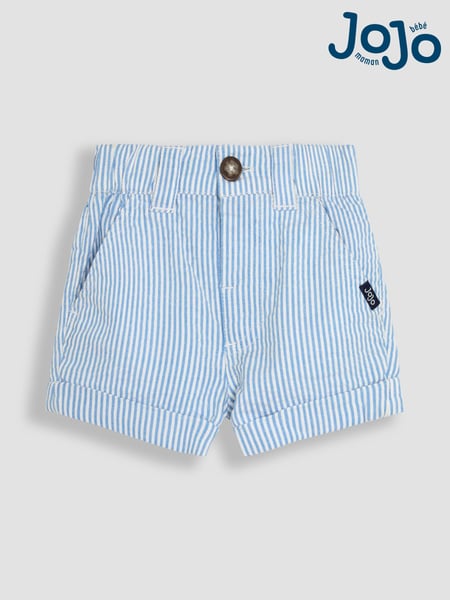 JoJo Maman Bébé Blue Seersucker Stripe Shorts (AU0429) | € 29 - € 34