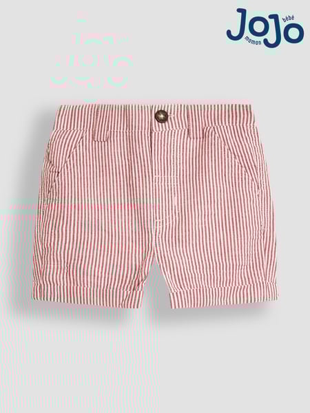 JoJo Maman Bébé Red Seersucker Stripe Shorts (AU0431) | € 29 - € 34