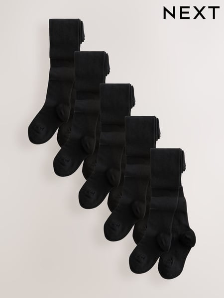 Navy Blue 5 Pack Cotton Rich School Tights (AU0678) | € 23 - € 33
