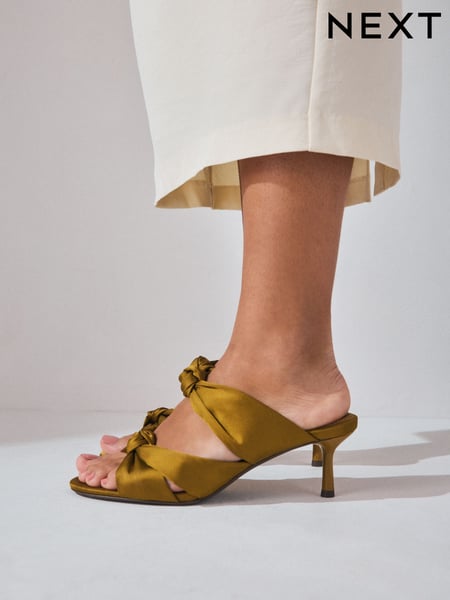 Green Forever Comfort® Round Toe Twist Detail Low Heel Mules (AU0824) | € 55