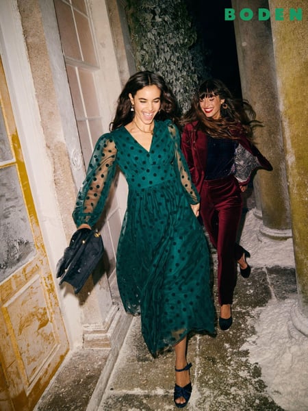 Boden Green Christina Tulle Midi Dress (AU1390) | € 109