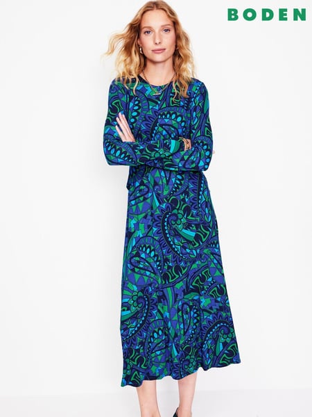 Boden Blue Twisted Waist Jersey Dress (AU1466) | € 74