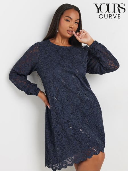 Yours Curve Blue Lace Midi Dress (AU1536) | € 70