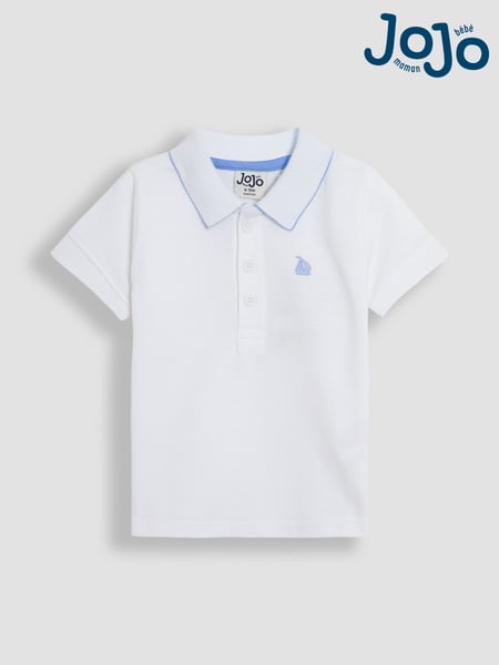 JoJo Maman Bébé White Polo Shirt (AU2265) | € 21 - € 26