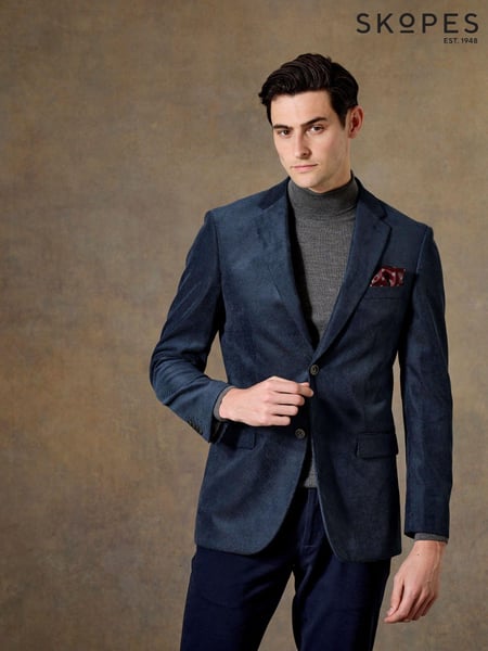 Skopes Blue Tailored Fit Hodgkinson Textured Jacket (AU2284) | € 186