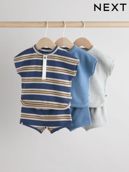 Blue Striped Baby Tops and Shorts Set 6 Piece (AU2514) | € 40 - € 43
