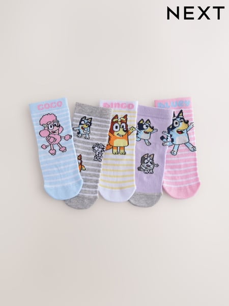 Pink and Blue Rich Bluey Ankle Socks 5 Pack (AU2570) | € 17 - € 18