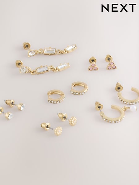 Gold Tone Sparkle Earrings Pack (AU2688) | € 18