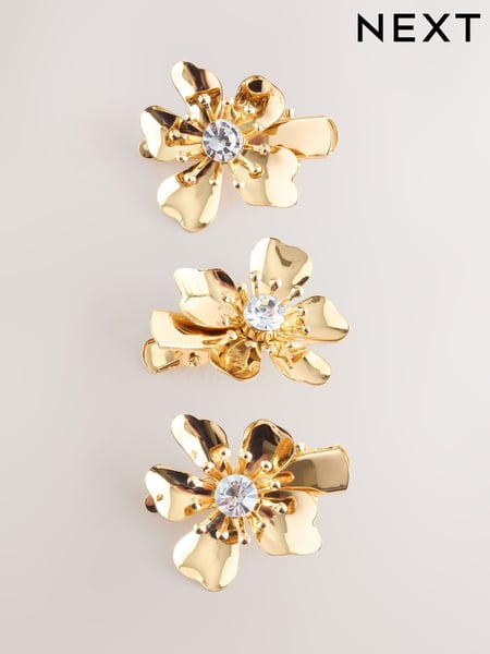 Goldfarben - Flower Hair Clips (AU2708) | 17 €