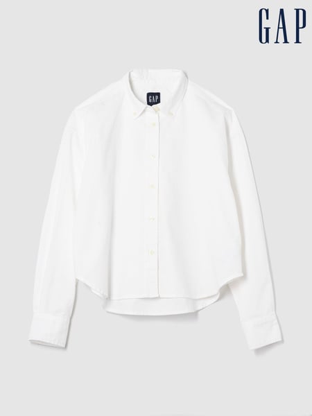 Gap White Poplin Cropped Oversized Shirt (AU3222) | € 70