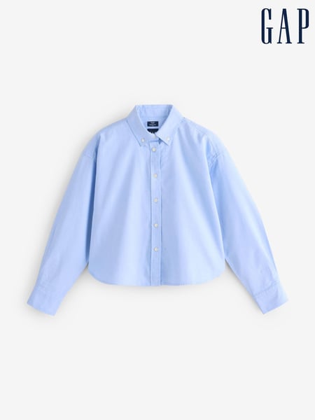 Gap Blue Poplin Cropped Oversized Shirt (AU3262) | € 70