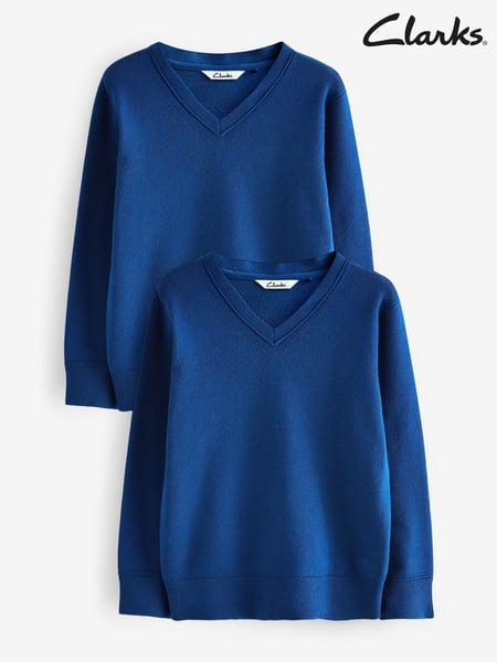 Clarks Blue Unisex Knitted School Jumpers 2 Pack (AU3577) | € 34 - € 41