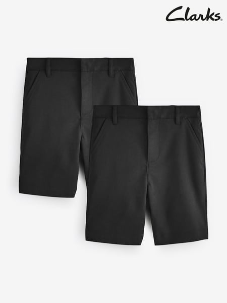 Clarks Black Regular Boys Fastening School Shorts 2 Pack (AU3707) | € 31 - € 42