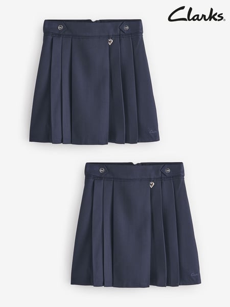 Clarks Navy Girls Pleated School Skirts 2 Pack (AU3723) | € 31 - € 42