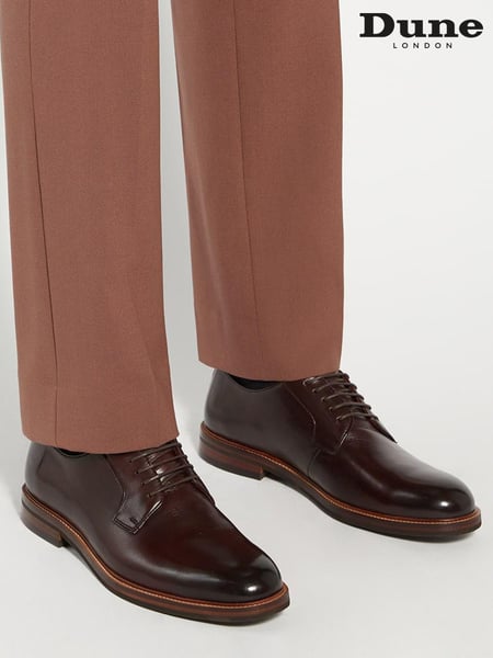 Dune London Red Savoye Plain Toe Sole Shoes (AU4322) | € 217