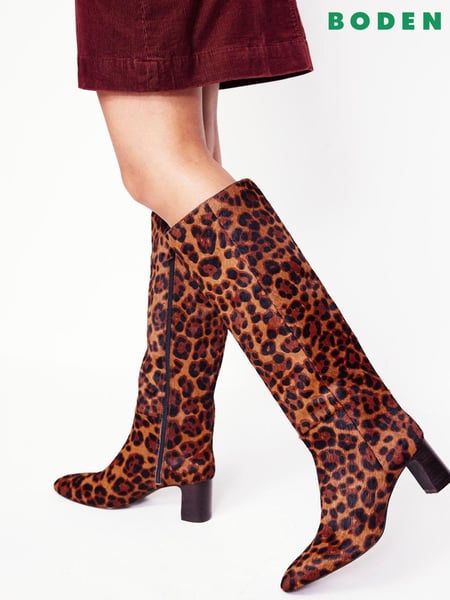 Boden Brown Erica Knee High Leather Boots (AU4744) | € 212