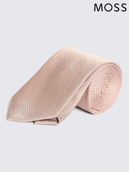 MOSS Pink Silk Semi Plain Tie (AU5235) | € 47