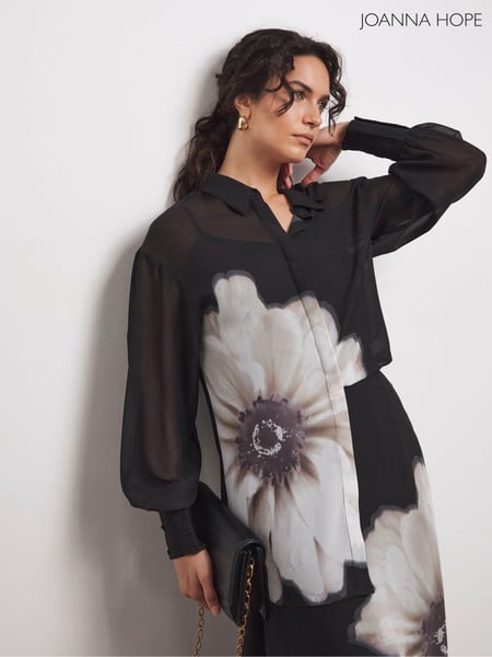 Joanna Hope Chiffon Black Shirt (AU5359) | € 43