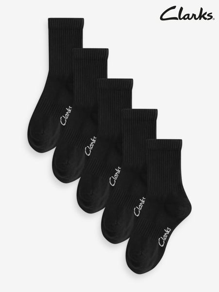 Clarks Black Sporty School Socks 5 Pack (AU5886) | € 16 - € 17