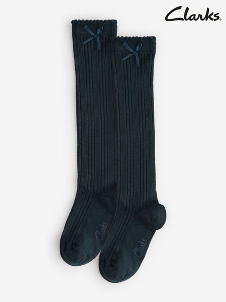 Clarks Navy Girls Knee High School Socks 2 Pack (AU5888) | € 11 - € 12