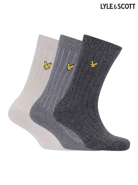 Lyle & Scott Black McGill  Winter Socks 3 Pack (AU6027) | € 30