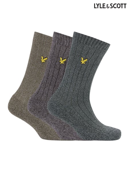 Lyle & Scott Green McGill  Winter Socks 3 Pack (AU6031) | € 30