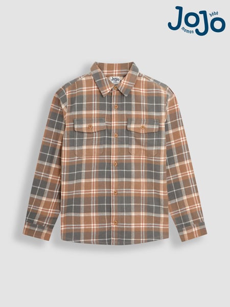 JoJo Maman Bébé Rust Orange & Cream Check Check Shirt (AU6322) | € 38 - € 40
