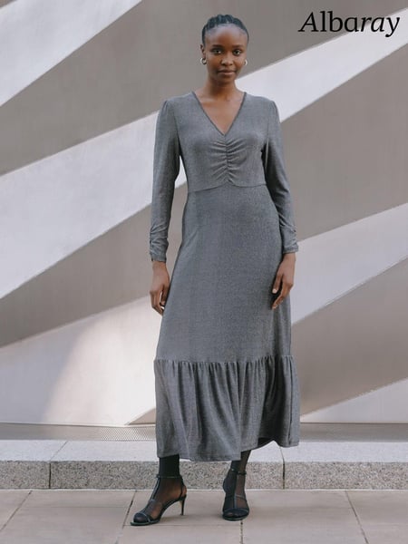 Albaray Silver Glitter Maxi Dress (AU6399) | € 69