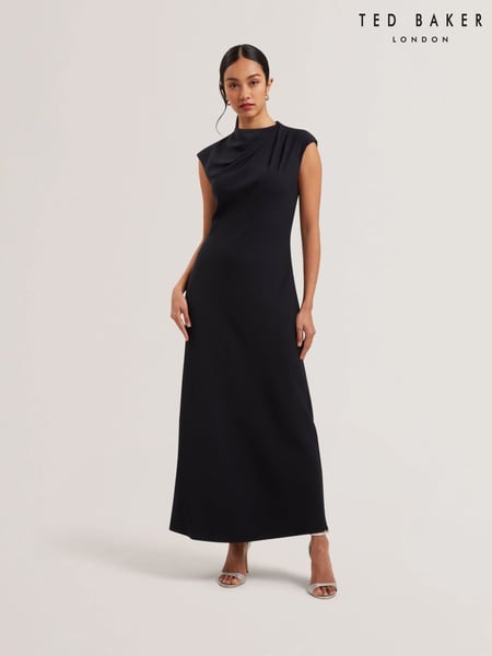 Ted Baker Blue Kyamos Drape Detail Slip Maxi Dress (AU6518) | € 310