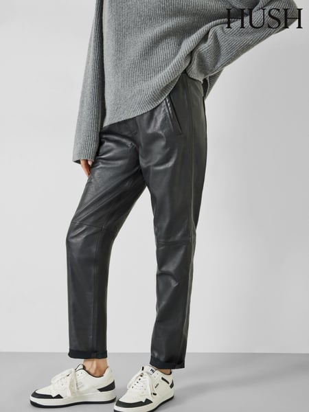 Hush Black Leather Joggers (AU7191) | € 233