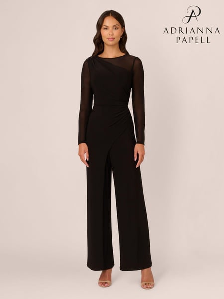 Adrianna Papell Jersey Combo Black Jumpsuit (AU7298) | € 279