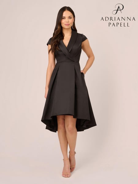 Adrianna Papell High-Low Cocktail Black Dress (AU7301) | € 132