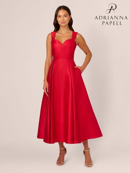Adrianna Papell Sweetheart Mikado Ankle Dress (AU7309) | € 310