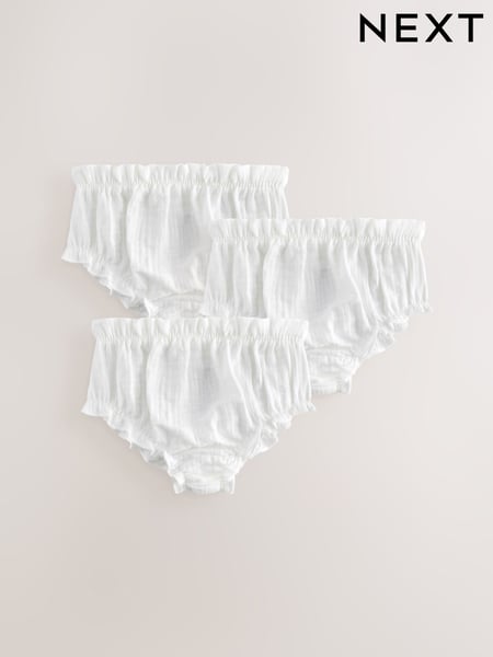 Ecru Baby 100% Cotton Knickers 3 Pack (0mths-2yrs) (AU7609) | € 18