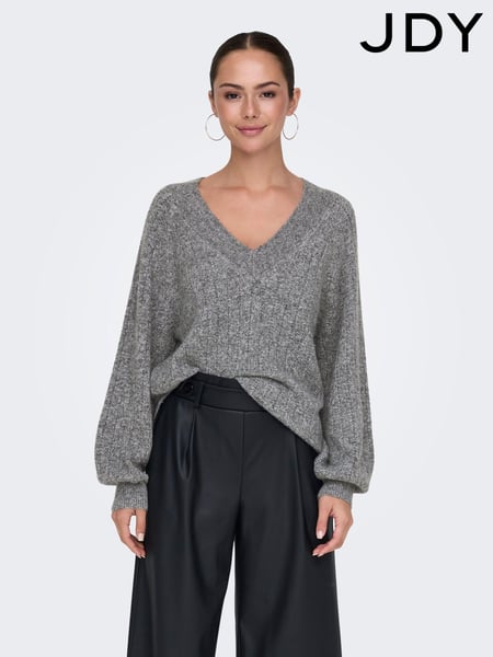 JDY Grey Long Sleeve Sparkle Knitted Jumper (AU8758) | € 22