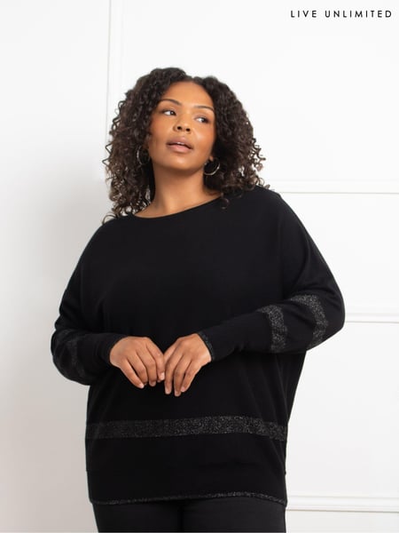 Live Unlimited Black Metallic Stripe Jumper (AU8929) | € 61