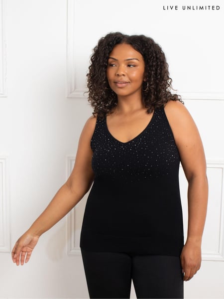 Live Unlimited Black Stud Knitted Vest (AU8950) | € 54