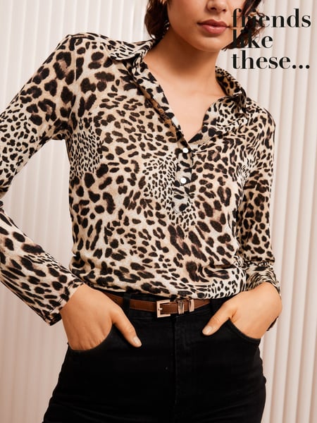 Friends Like These Natural Animal Long Sleeve Jersey Shirt (AU9056) | € 25