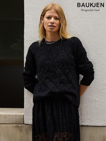 Baukjen Lumi Sparkle Stitch Detail Black Jumper (AU9291) | € 139