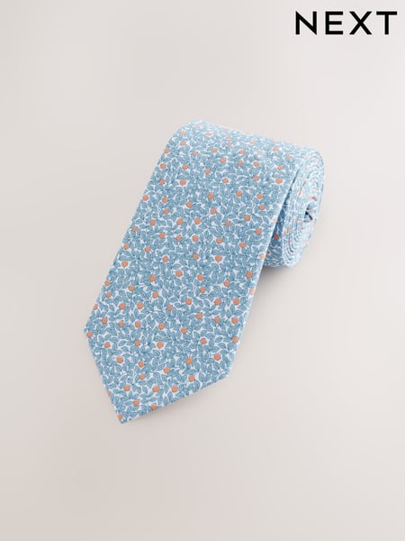 Hidcote Leaves 100% Cotton Printed Tie (AU9463) | € 52