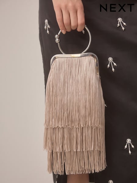 Nude/Pink Tassel Ring Bag (AV0681) | € 49