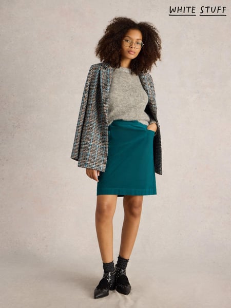 White Stuff Green Coral Velvet Skirt (AV0926) | € 49
