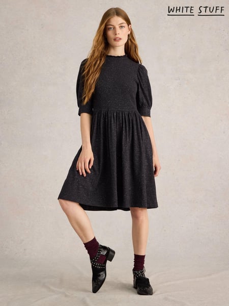 White Stuff Grey Molly Sparkle Jersey Dress (AV0969) | € 52