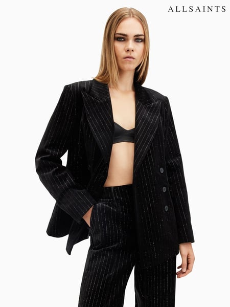 AllSaints Black Sevenh Vel Blazer (AV1250) | € 466