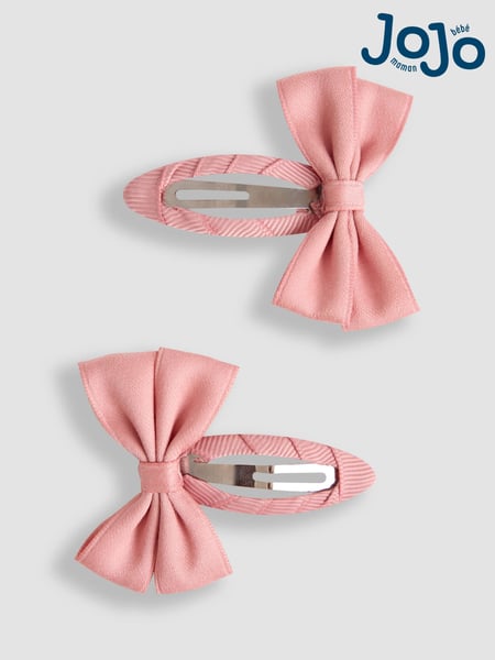 JoJo Maman Bébé Pink Bow Hair Clips 2 Pack (AV1774) | € 10